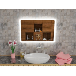 Зеркало с мягкой интерьерной подсветкой для ванной комнаты Катани 190х80 см